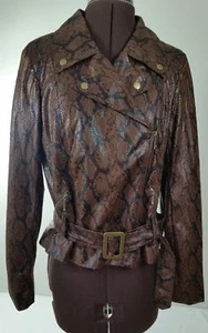 ND New Directions Jacket Polyester Faux Leather Sz M C17 - Picture 1 of 6