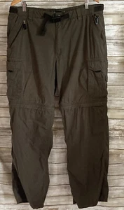 BC Clothing Pants Mens Green Convertible Zip Cargo Outdoor Hiking XL X32 j288 - Picture 1 of 3