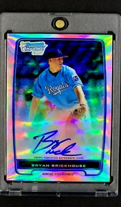 2012 Bowman Chrome Autograph Refractor BCP84 Bryan Brickhouse Auto Rookie /500 - Picture 1 of 10
