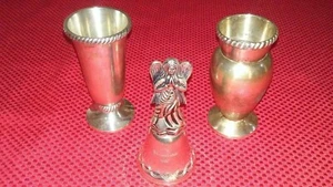 Christmas Angel Handbill & 2-Silver Vase Pottery Barn - Picture 1 of 12