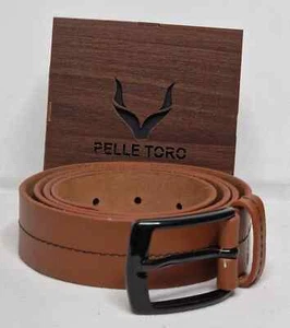 Pelle Toro Explorer Handmade Leather Belt, 36-40in Waist, Lig. Brown, Gift Boxed - Picture 1 of 6