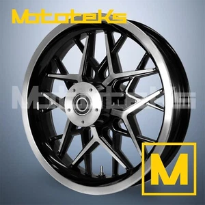 16X3.5 RAZOR MAG WHEEL BLACK MACHINE FOR HARLEY SOFTAIL SPORTSTER DYNA REAR RIM - Picture 1 of 5