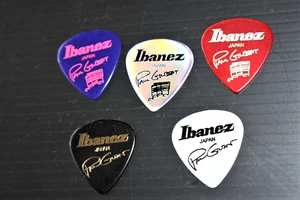Lot of 5 Paul Gilbert Signature Guitar Picks by Ibanez Japan 5 Colors and Styles - Picture 1 of 16