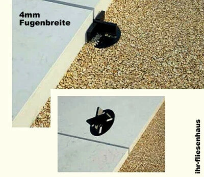4mm Fugenbreite / Fugenkreuze ohne Spitze 100Stück Feinsteinzeug Terrasse Splitt - Bild 1 von 4