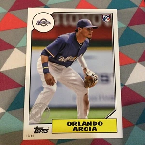 Orlando Arcia #30 Brauer RC 17/49 hergestellt 2017 Topps 1987 30. Jahrestag 5x7 - Bild 1 von 2