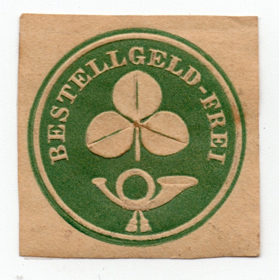 German States - 1858 Hannover Stationary Embossed Square Cut 5pf clover - Image 1 of 1