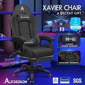 ALFORDSON Silla Gaming con Masaje Reposapiés Silla Escritorio de Oficina - Imagen 1 de 110