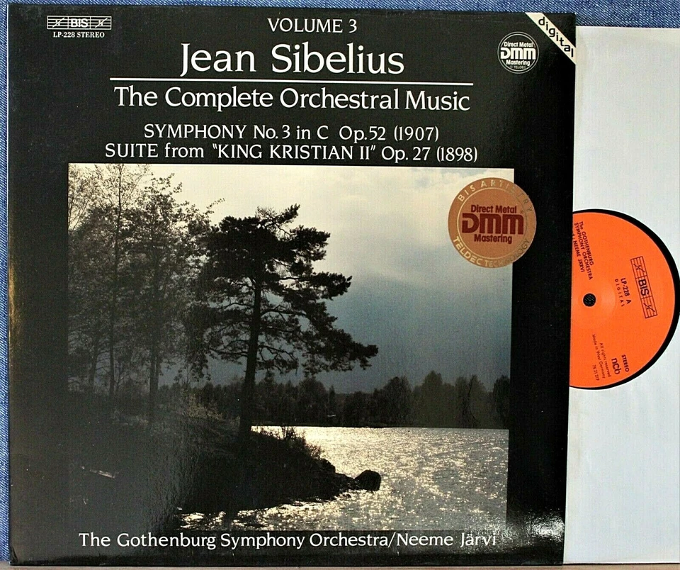 Järvi. Sibelius vol. 3 (Symphony 3; King Kristian). BIS LP-228 dig. NM - Image 1 of 1