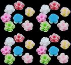 20 x Flower Resin Flat Back Cabochon 13mm x 8mm - Various Colours - CAB14