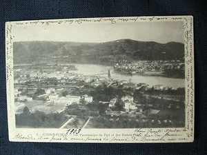 CPA CONDRIEU PANORAMABLICK AUF DEN HAFEN UND DIE FELSEN RHONE 69. - Bild 1 von 1