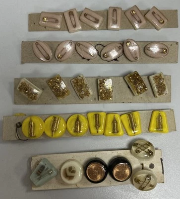 Handmade Buttons Mixed Bundle Resin Rounded Rectangular & Circular 13 - Image 1 of 4