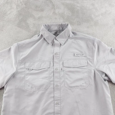 Realtree Fishing Shirt Mens Large Gray Short Sleeve Vented Performance RF1540 - Image 1 of 4