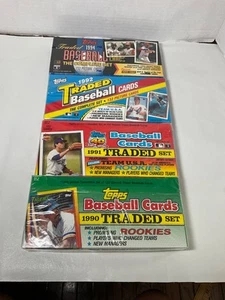 1990-91-92-94 TOPPS BASEBALL TRADED UPDATE COMPLETE SETS SEALED - Picture 1 of 5