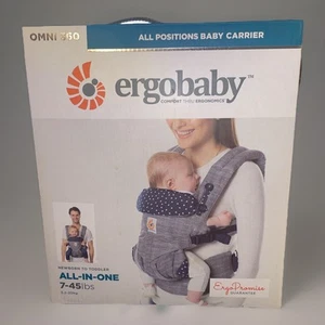 Ergobaby Omni 360 Ergonomic Baby Carrier Jacks Blue Gray All-In-One - Picture 1 of 7