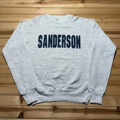 Sudadera De Colección Años 90 Lee Sanderson Heather Raglán Cuello Redondo Hecha en EE. UU. - Mediana Foto 1 de 4