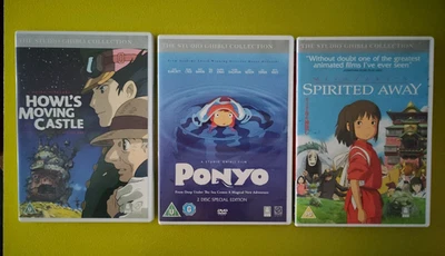 Studio Ghibli DVD collection, 3 Hayao Miyazaki films, preowned in good condition - Image 1 of 4