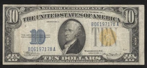 1934-A $10 NORTH AFRICA SILVER CERTIFICATE WWII CURRENCY Fr 2309 0090 - Picture 1 of 2