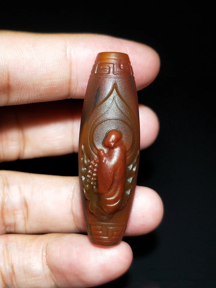 COLGANTE BUDA TALLADO A MANO ÁGATA ROJA BRASILEÑA 100% NATURAL CERTIFICADO 20g Foto 1 de 4