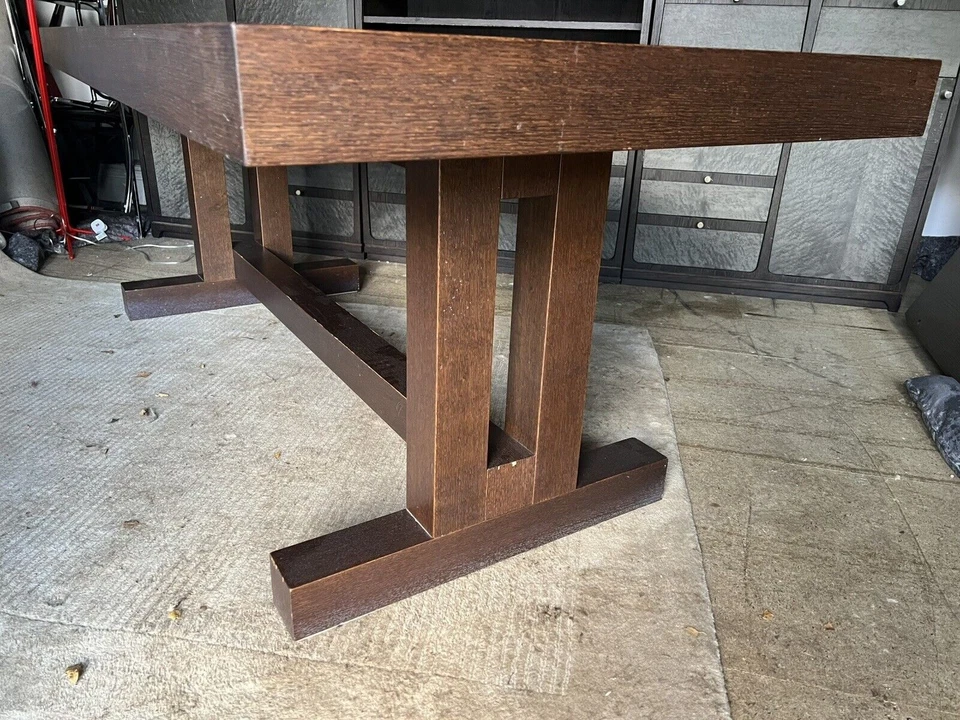 Porada Italian Designer Furniture Dining Table Wood Refectory FOR RESTORATION - Image 1 of 3