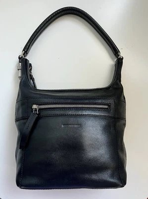 Gucci Women Vintage Black Leather Hobo Small Shoulder Bag - Image 1 of 4