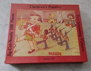 Antique Early 1900's 2 Childrens Puzzles Jig Cut Nearly 100 Pieces No. 200 USA - Picture 1 of 7