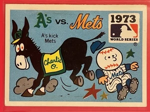 1971 Fleer Laughlin World Series Extension 1973 A’s vs Mets #71 Vintage Baseball - Picture 1 of 2