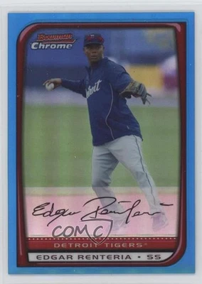 2008 Bowman Chrome Blue Refractor /150 Edgar Renteria #169 - Image 1 of 2