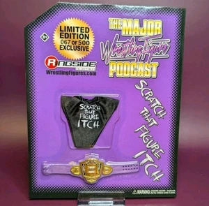 MWFP Major Wrestling Figure Podcast Belt & Itch Shirt 67/500 Cardona Myers - Picture 1 of 2