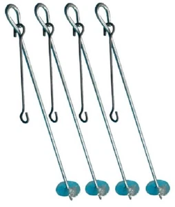 4 x Sturmanker Erdreich Anker Hering verzinkt Halterung für Hochsitz NEU - Bild 1 von 2
