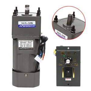 Motorreductor de CA Controlador de Velocidad Variable Eléctrico Par 90W 1:50 0-27RPM 110V - Imagen 1 de 20