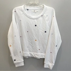 Lou & Grey x Loft Sweatshirt Womens L Star Embroidered long sleeve Terrycloth - Picture 1 of 10