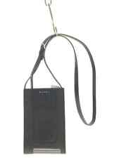 MARNI shoulder bag black leather plain height 17 width 11 used