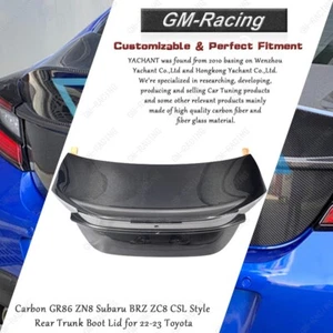 Carbon GR86 ZN8 Subaru BRZ ZC8 CSL Style Rear Trunk Boot Lid for 22-23 Toyota - Picture 1 of 24