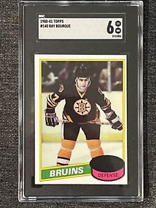 1980-81 TOPPS Hockey  #140 Ray Bourque RC SGC 6 NM HOF Boston Bruins Unscratched