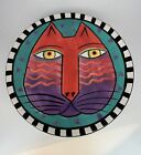 Vintage 1998 Laurel Burch Ceramic 8" Cat Plate By Design Studio