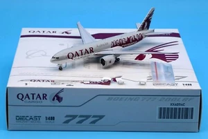 JC WINGS QATAR CARGO B777F MOVED BY PEOPLE 1:400 DIECAST JC4QTR0114C IN STOCK - Picture 1 of 3