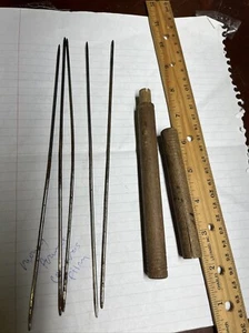 Vintage Redditch? Wood Case w/ 5 Double Tip Steel Needles #14? - Picture 1 of 1