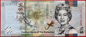 🇧🇸 Bahamas 1/2 Dollar Banknote 2019 AUNC - Bild 1 von 2
