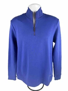 Ted Baker Herren Langarm Trichterausschnitt 1/2 Reißverschluss Blau Pullover Sweater Medium (3) - Bild 1 von 8