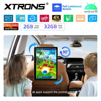 12" Android Auto Kopfstütze Monitor HDMI 2160*1440 QHD 4K Video TouchScreen HD - Bild 1 von 4