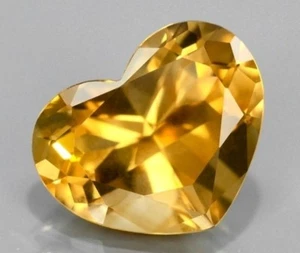 GOLDEN CITRINE 8 MM HEART CUT ALL NATURAL - Picture 1 of 1