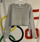 Offline by Aerie Waffle Knit Henley Top Womens Large Gray Thumb Hole Long Sleeve