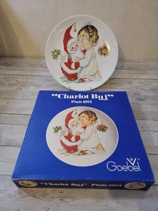 Plato de Navidad anual Goebel 1974 vintage ~ Charlot Byj ~ 2ª edición - Imagen 1 de 11