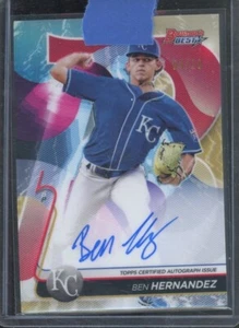 2020 Bowmans Best Ben Hernandez #B20-BHE Red Auto /10 Royals SSP - Picture 1 of 2