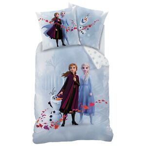 Disney Eiskönigin Frozen 2 Anna und Elsa Bettwäsche 80x80 135x200 100% Baumwolle