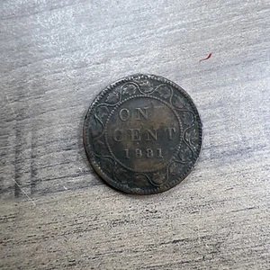 1881 Canada Penny ERROR WEAK STRIKE One Cent Coin C1 - Picture 1 of 5