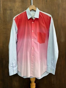COMME des GARCONS SHIRT White to Red Stripped Shirt Made in France - Picture 1 of 9