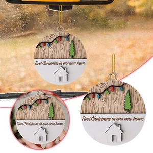 2023 My Family's First Christmas Wooden Christmas Ornaments Christmas Tree New - Picture 1 of 14