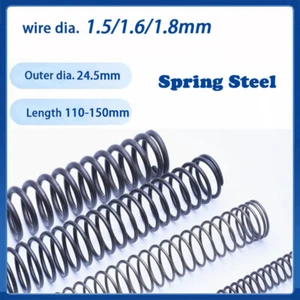 Compression Spring 1.5-1.8mm Wire Dia 24.5mm OD 110-150mm Length Spring Steel - Picture 1 of 8