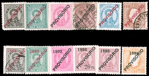 Portugal #81//96 Mint/Used CV$580.75 1892-1893 PROVISORIO Overprints Cover